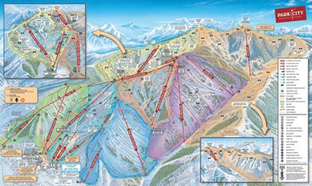 cartina piste sci skimap park city