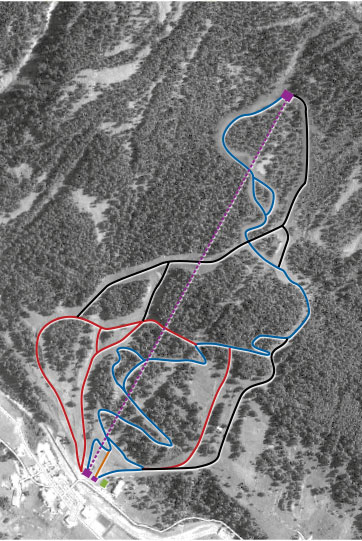 Cartina Val di Rhemes - Mappa piste sci Val di Rhemes