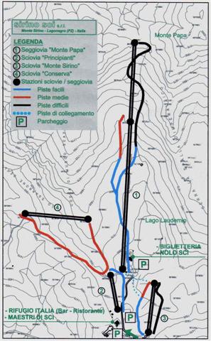 cartina piste sci skimap monte sirino