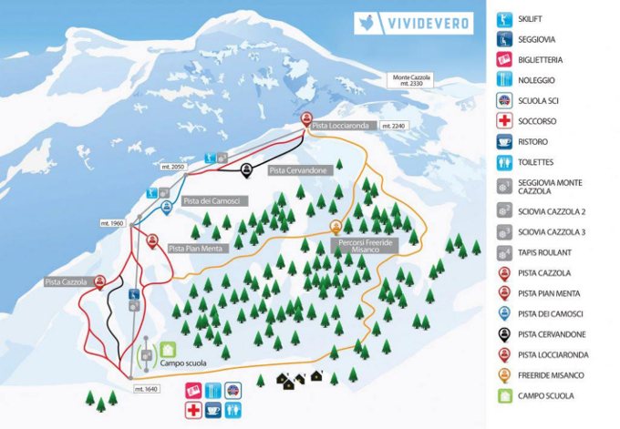 Cartina Alpe Devero - Mappa piste sci Alpe Devero