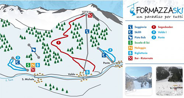Cartina piste Formazza - skimap Formazza