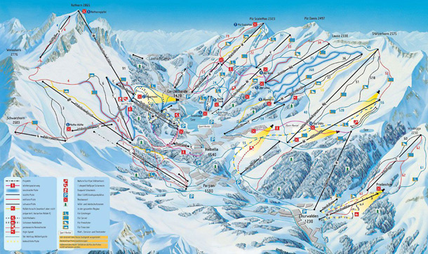 cartina piste sci skimap lenzerheide