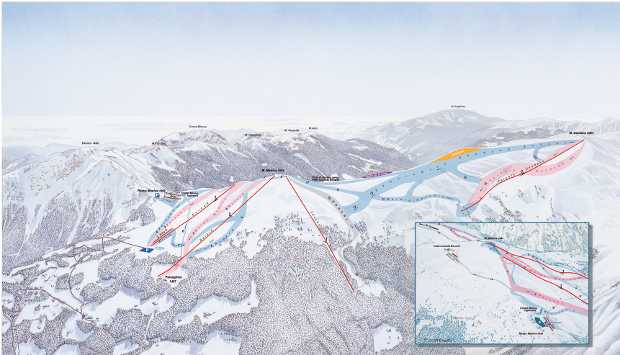 Cartina comprensorio Valtrompia - Mappa piste di sci Valtrompia 