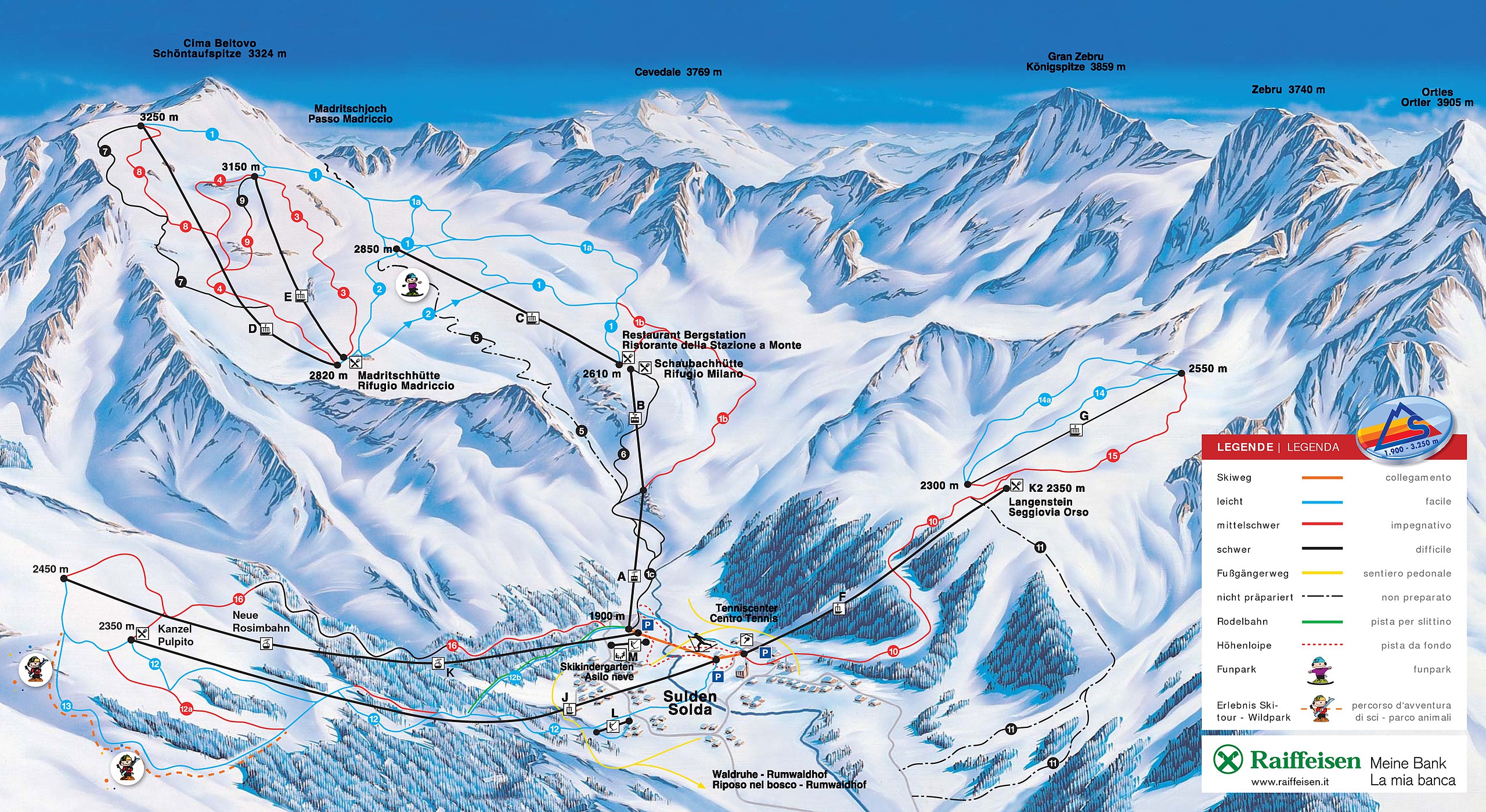 cartina piste sci skimap solda sulden