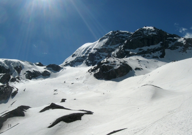 Freeride lungo la Valle dei Vitelli, Ghiacciai dello Stelvio Freeride lungo la Valle dei Vitelli, Ghiacciai dello Stelvio
