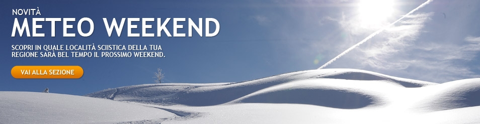 Sciare con il sole nel weekend
