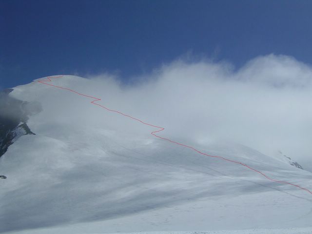 L'itinerario di salita