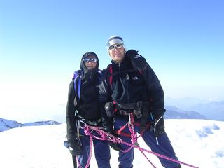In vetta al Lyskamm 4527 con Massimo 8850
