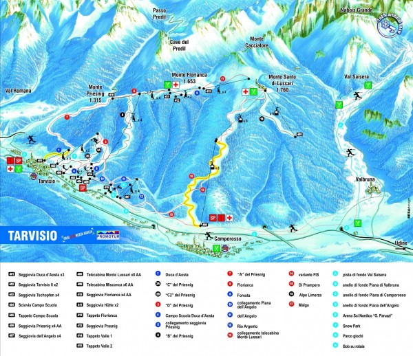 TARVISIO 32 KM.jpg (1.57 MiB) Visto 4637 volte Ski Map Tarvisio 32 Km