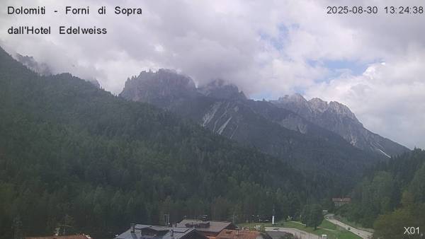 Webcam Forni di Sopra - vista da hotel Edelweiss
