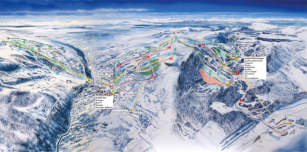 Skimap Kvitfjell