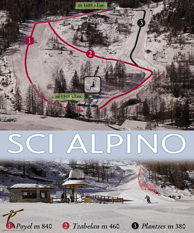 Cartina Valsavarenche - Mappa piste sci Valsavarenche