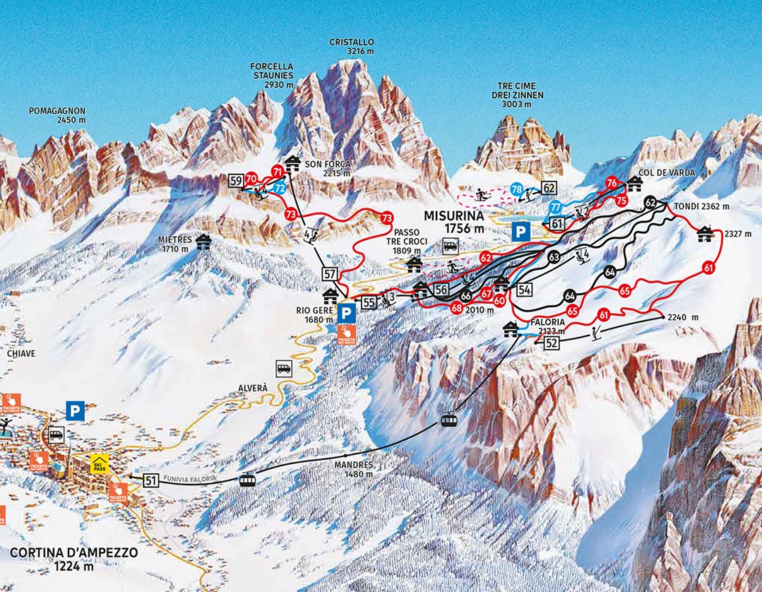 Skimap Faloria Cristallo - Cortina