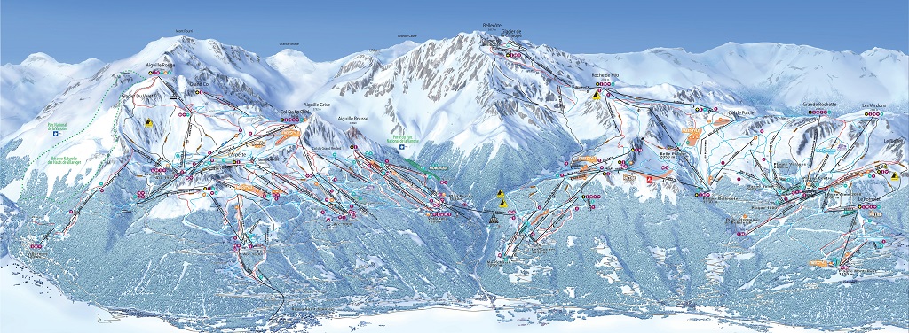 Cartina Paradiski - Mappa delle piste Paradiski