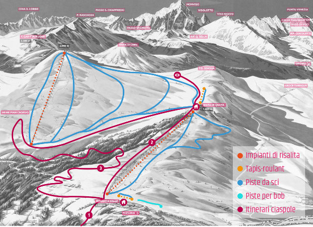 Cartina Pian Mune' - Mappa delle piste