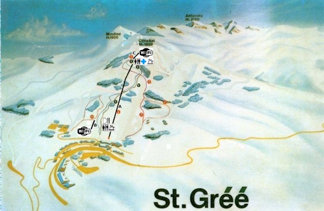 Cartina Viola Saint Gree - Mappa piste sci Viola Saint Gree