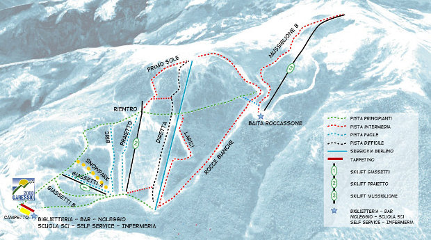 Cartina Garessio - Mappa piste sci Garessio