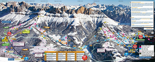Cartina Carezza - Mappa piste sci Carezza