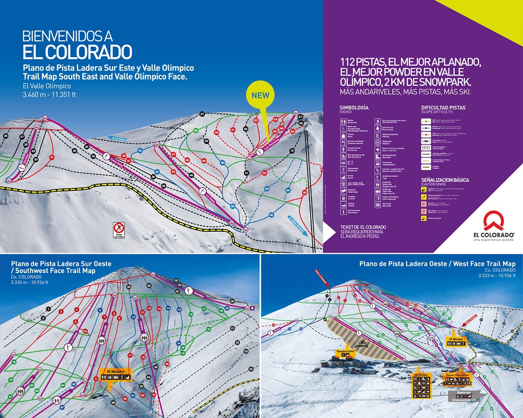 Skimap El Colorado Tres Valles - 3 Valleys