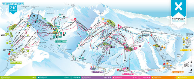 Cartina Grandvalira - Mappe piste di sci Grandvalira