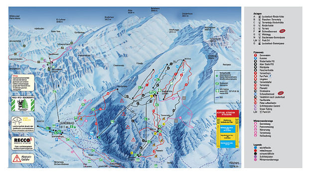 Cartina Leukerbad - Mappe piste sci Leukerbad