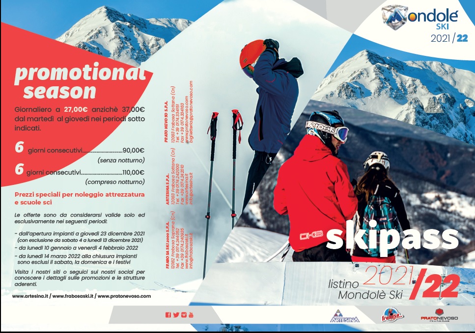 prezzi skipass mondole ski