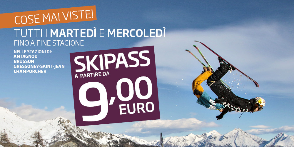 MONTEROSA SKI Skipass scontato a 9 euro martedì e mercoledì Dove Sciare