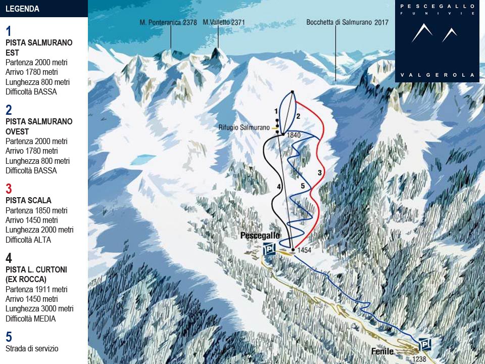 Cartina Valgerola - Mappa piste sci Valgerola