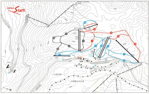 Cartina Campo Staffi - Mappa piste sci Campo Staffi