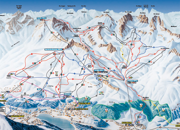 Cartina Celerina - Mappa piste di sci Celerina