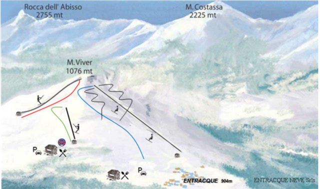 Cartina Entracque - Mappa piste sci Entracque