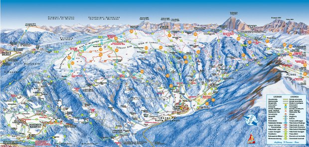 Cartina piste Luson - Skimap Luson