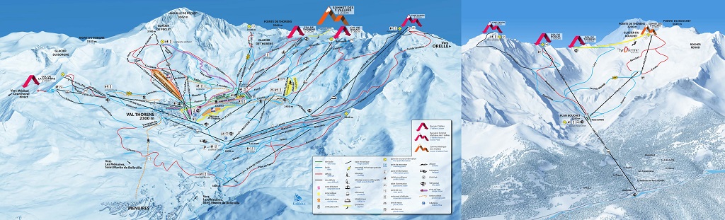 Cartina Orelle - Mappa piste sci Orelle