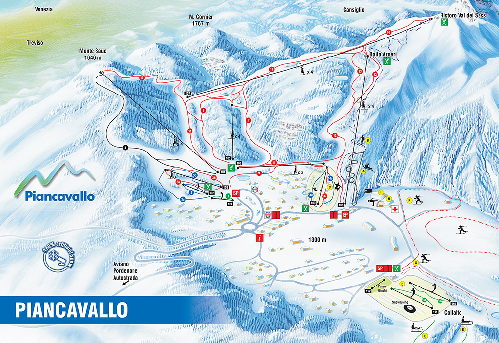 Cartina Piancavallo - Mappa piste sci Piancavallo
