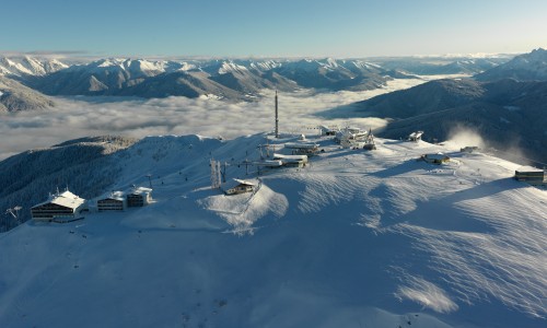 kronplatz ponte dell'immacolata sulla neve