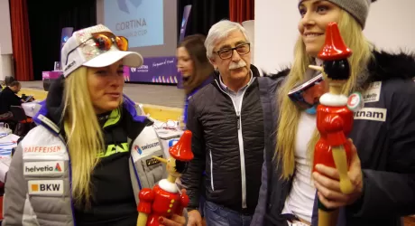 CORTINA - Presentato il Pinocchio sugli sci 