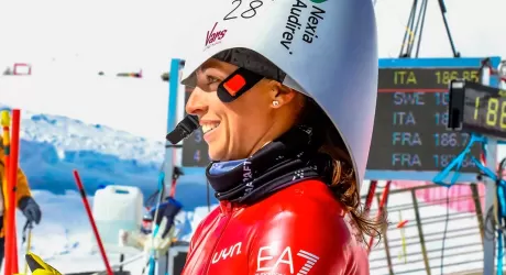 Valentina Greggio ha vinto il quarto mondiale di sci velocità