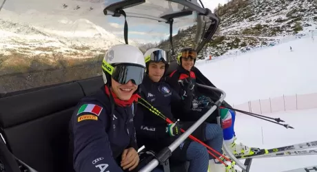 SAAS FEE - L'ALLALIN OSPITA GLI ALLENAMENTI DEGLI AZZURRI DI COPPA EUROPA