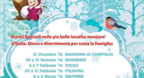 CERVINIA - Per i piccoli sciatori, appuntamento con Masha e Orso il 12-13 marzo