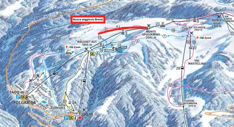 Folgarida, nuova seggiovia Brenzi e sistemazione area Malghet Aut