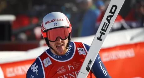 KITZBUEHEL - Casse quinto, Innerhofer 15°, superG a Jansrud