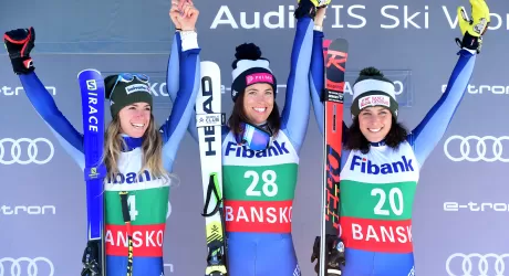 BANSKO - Tripletta Curtoni, Bassino, Brignone. Elena: "Una svolta nella mia carriera"