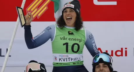 KVITFJELL - Brignone: un lampo di classe nella nebbia, suo il superG