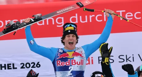 Video, Franzoni fa la storia sulla Streif di Kitzbuehel