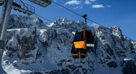La fiaccola olimpica arriva nelle Dolomiti
