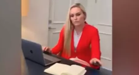 Lindsey Vonn e la conference in mutande... video