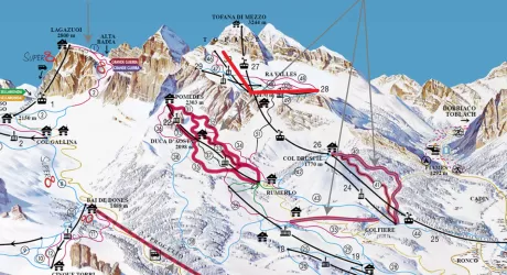 CORTINA - Nuova seggiovia Pian Ra Valles Bus di Tofana
