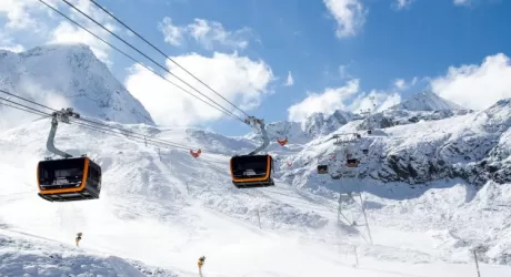 STUBAI - Ecco l'Eisgratbhan, il 3S piu' lungo delle Alpi