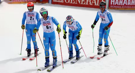 COURCHEVEL MERIBEL - La Svizzera vince il Team Event, Italia subito fuori