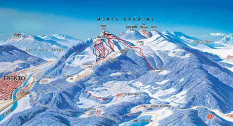 MONTE BONDONE - Il rilancio con una funivia che parte da Trento